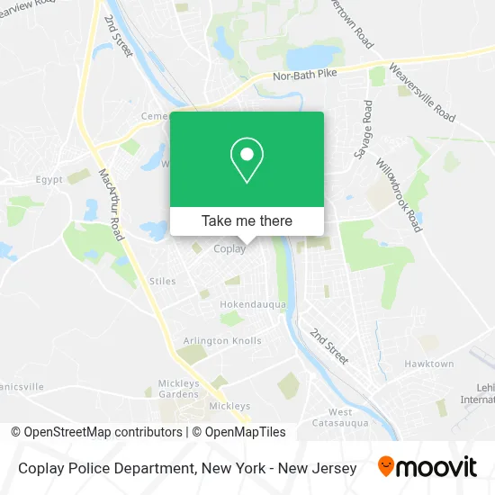 Coplay Police Department map