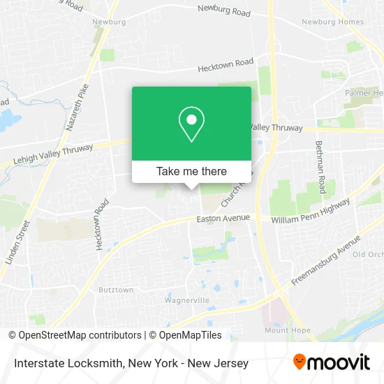 Interstate Locksmith map