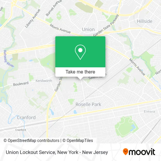 Union Lockout Service map