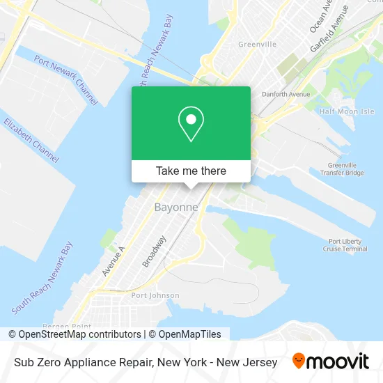 Sub Zero Appliance Repair map