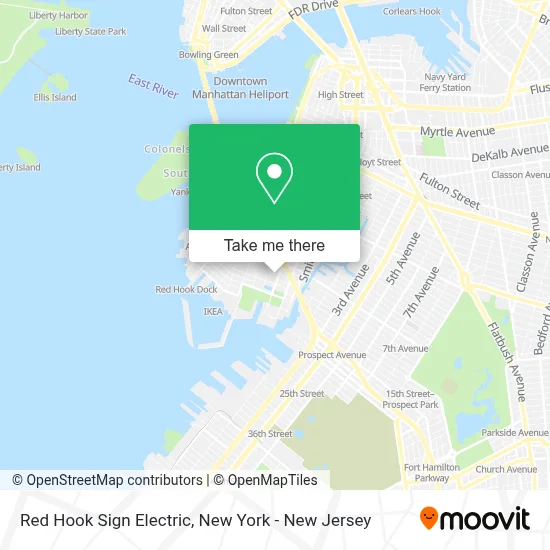 Red Hook Sign Electric map