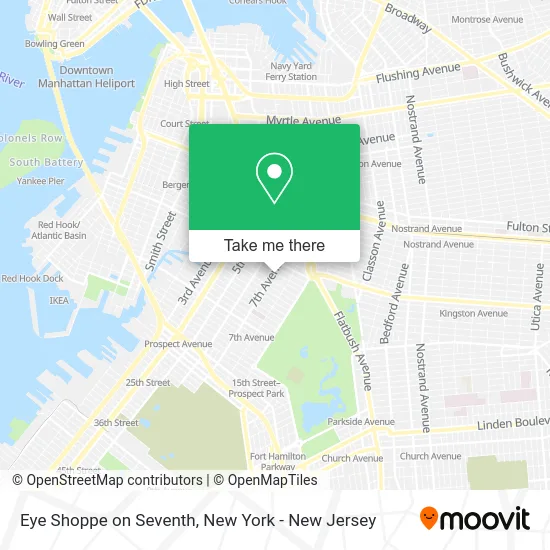 Eye Shoppe on Seventh map