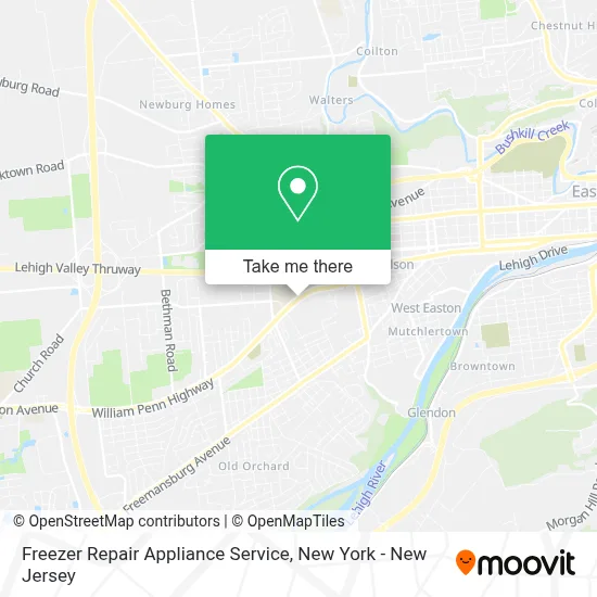 Freezer Repair Appliance Service map