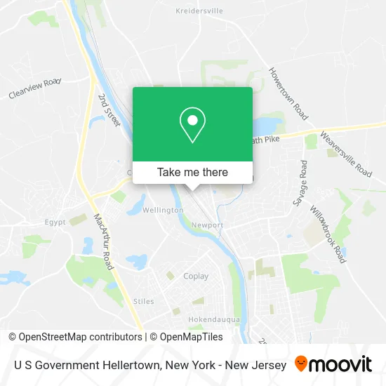 U S Government Hellertown map