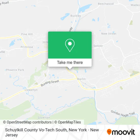 Schuylkill County Vo-Tech South map