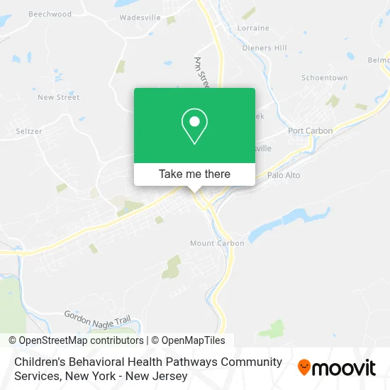 Children's Behavioral Health Pathways Community Services map