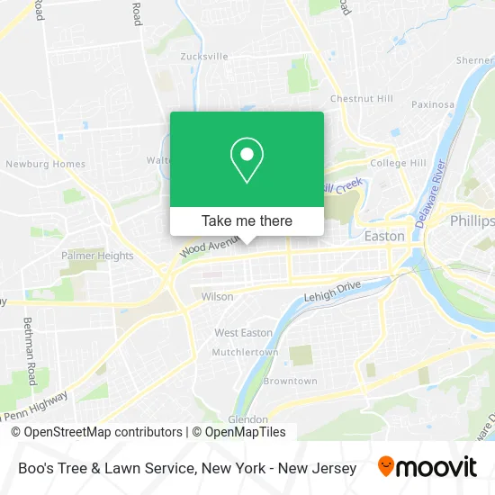 Boo's Tree & Lawn Service map