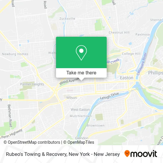 Rubeo's Towing & Recovery map