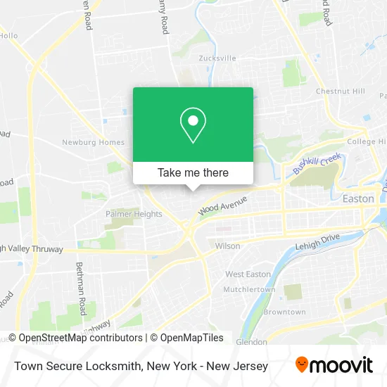 Town Secure Locksmith map