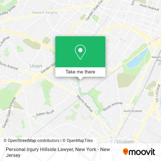 Mapa de Personal Injury Hillside Lawyer