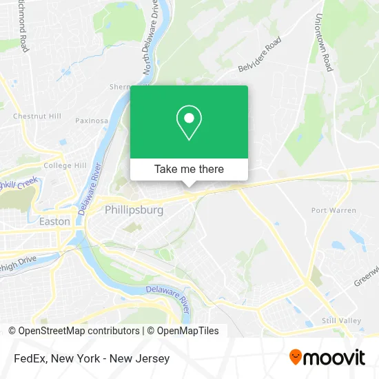 FedEx map