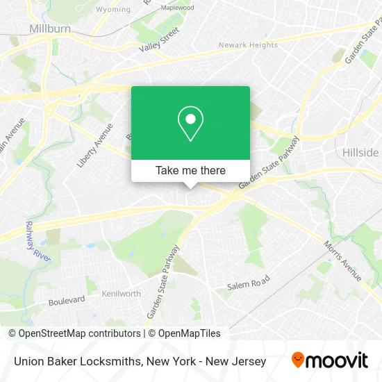 Union Baker Locksmiths map