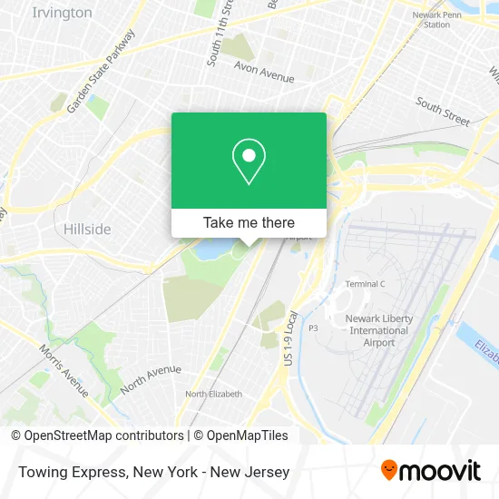 Towing Express map
