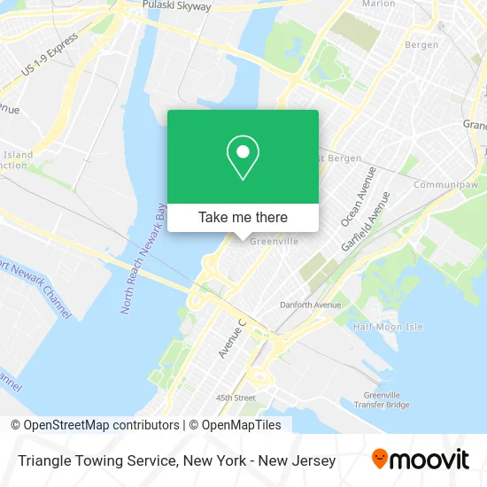 Triangle Towing Service map