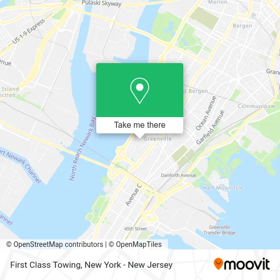 First Class Towing map