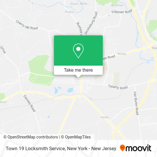 Town 19 Locksmith Service map