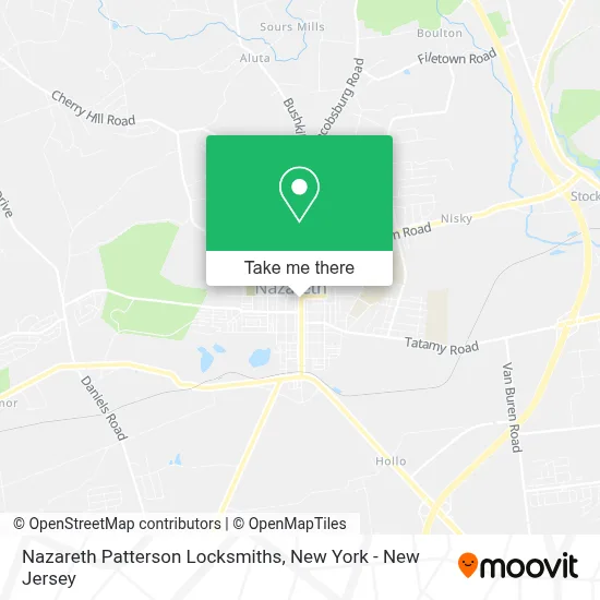 Nazareth Patterson Locksmiths map