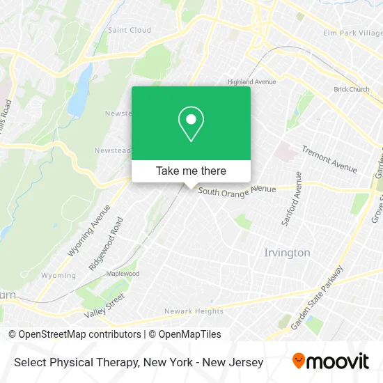 Select Physical Therapy map