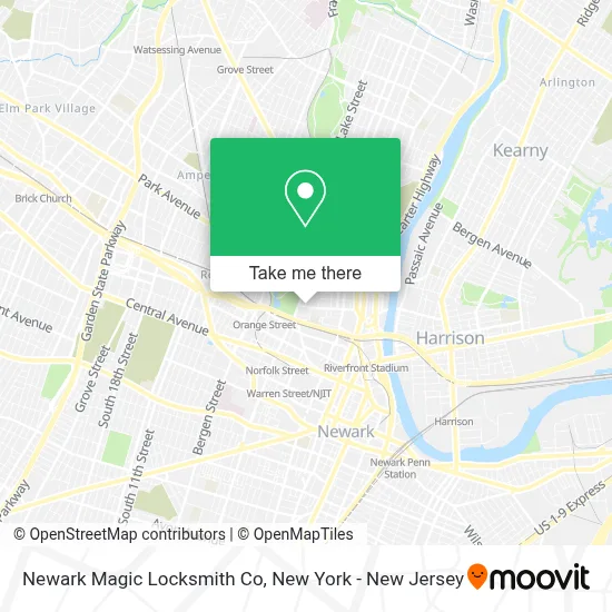 Newark Magic Locksmith Co map