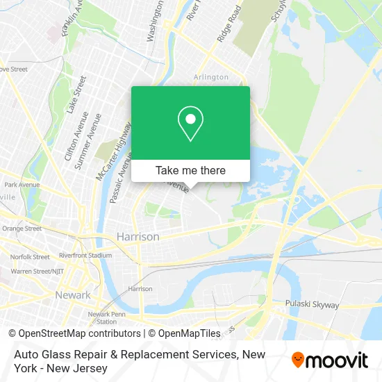 Auto Glass Repair & Replacement Services map