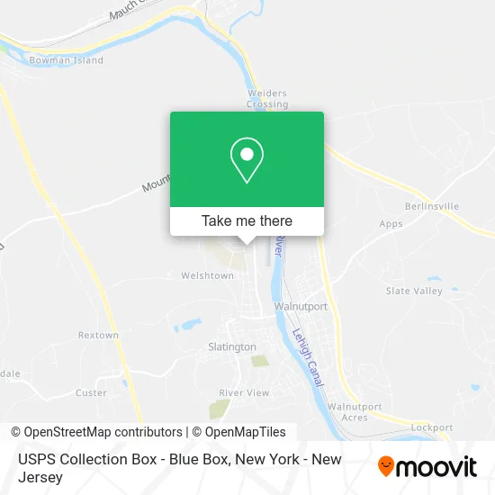 USPS Collection Box - Blue Box map