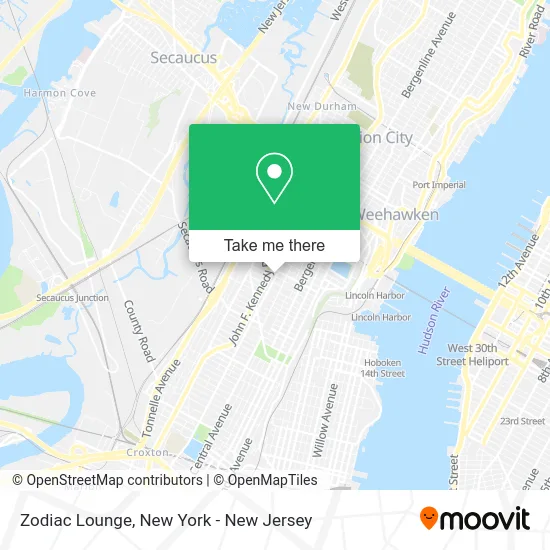 Zodiac Lounge map