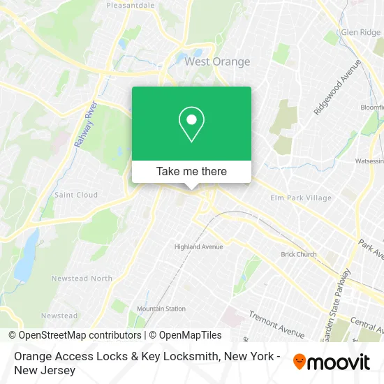 Orange Access Locks & Key Locksmith map