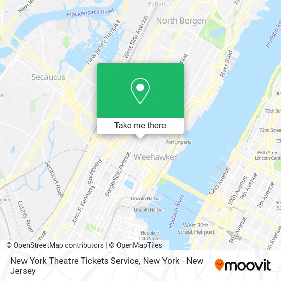 New York Theatre Tickets Service map