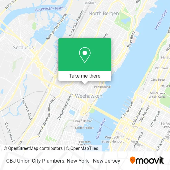 CBJ Union City Plumbers map