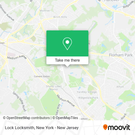 Lock Locksmith map