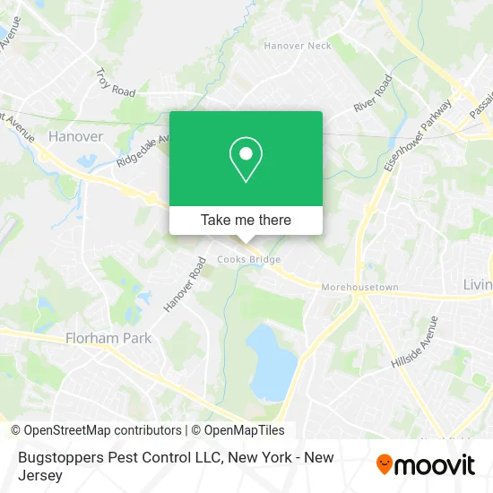 Mapa de Bugstoppers Pest Control LLC