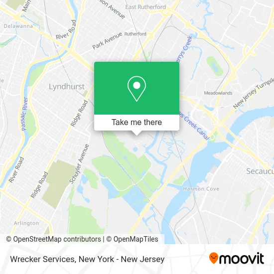 Wrecker Services map