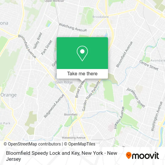 Mapa de Bloomfield Speedy Lock and Key
