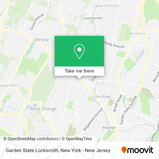 Garden State Locksmith map