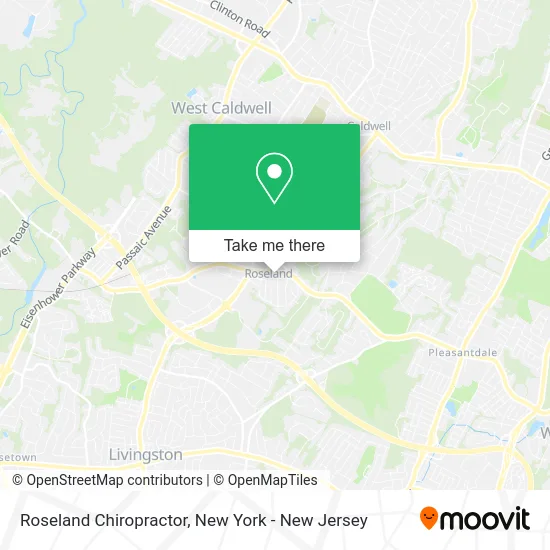 Roseland Chiropractor map