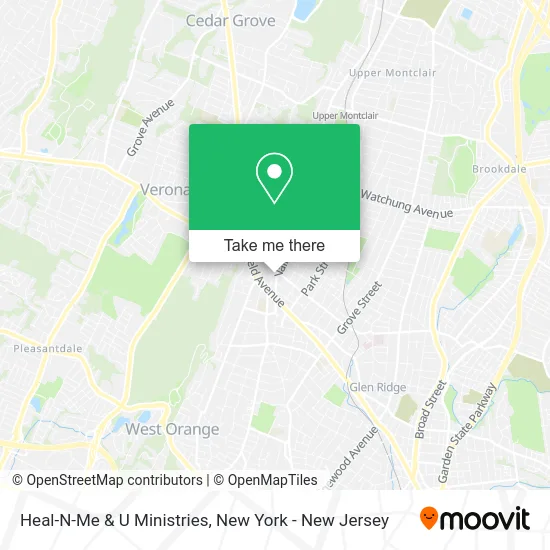 Heal-N-Me & U Ministries map