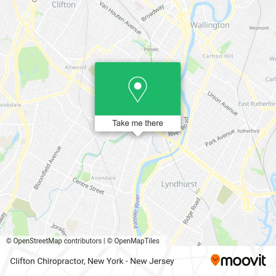 Clifton Chiropractor map