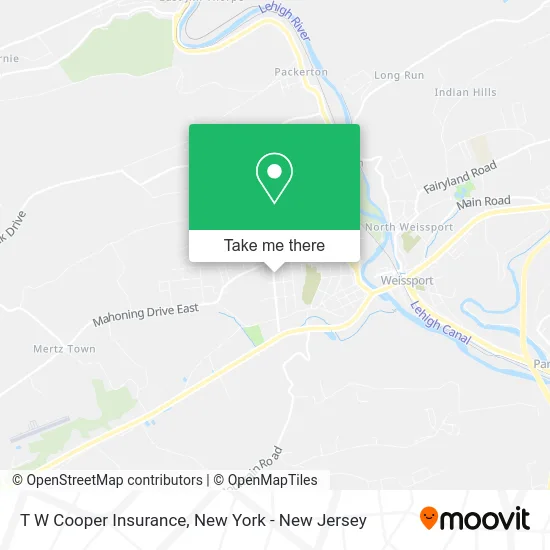 T W Cooper Insurance map