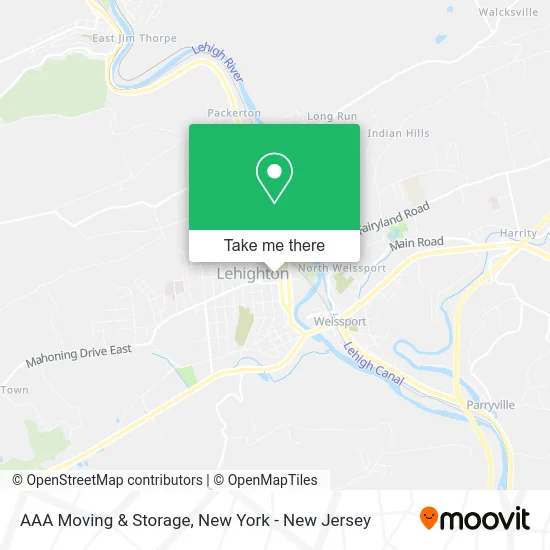 AAA Moving & Storage map