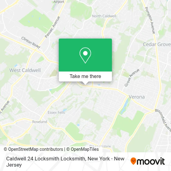 Caldwell 24 Locksmith Locksmith map