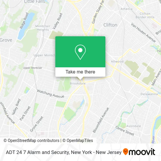 Mapa de ADT 24 7 Alarm and Security