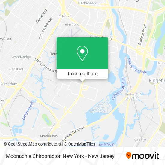 Moonachie Chiropractor map