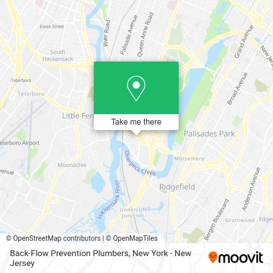 Back-Flow Prevention Plumbers map