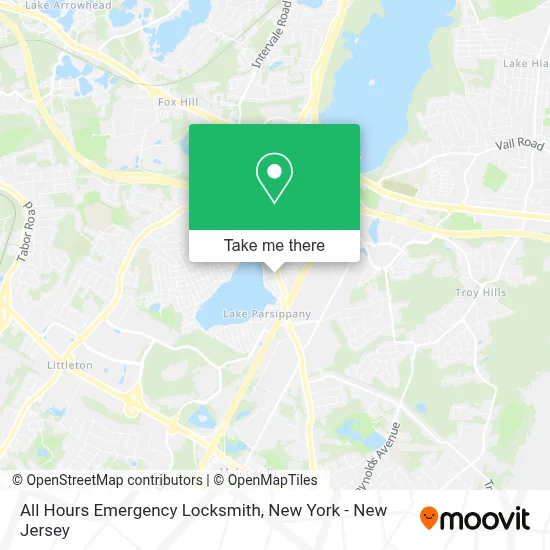 All Hours Emergency Locksmith map
