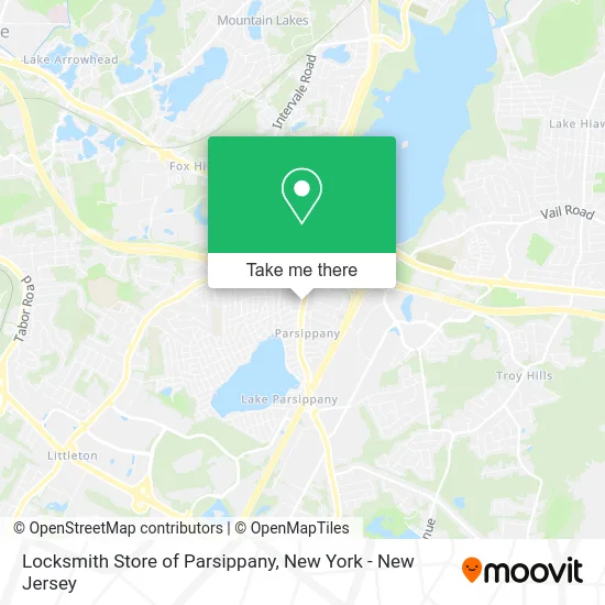 Locksmith Store of Parsippany map