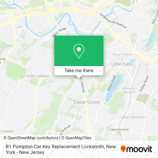 B1 Pompton Car Key Replacement Locksmith map