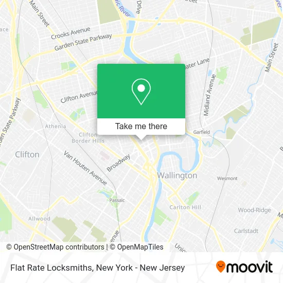 Flat Rate Locksmiths map