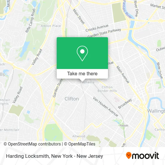 Harding Locksmith map
