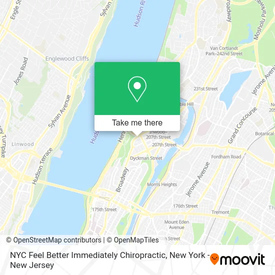 NYC Feel Better Immediately Chiropractic map