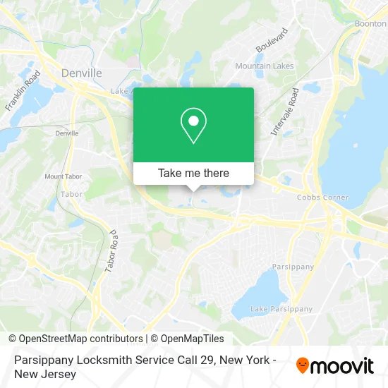 Parsippany Locksmith Service Call 29 map